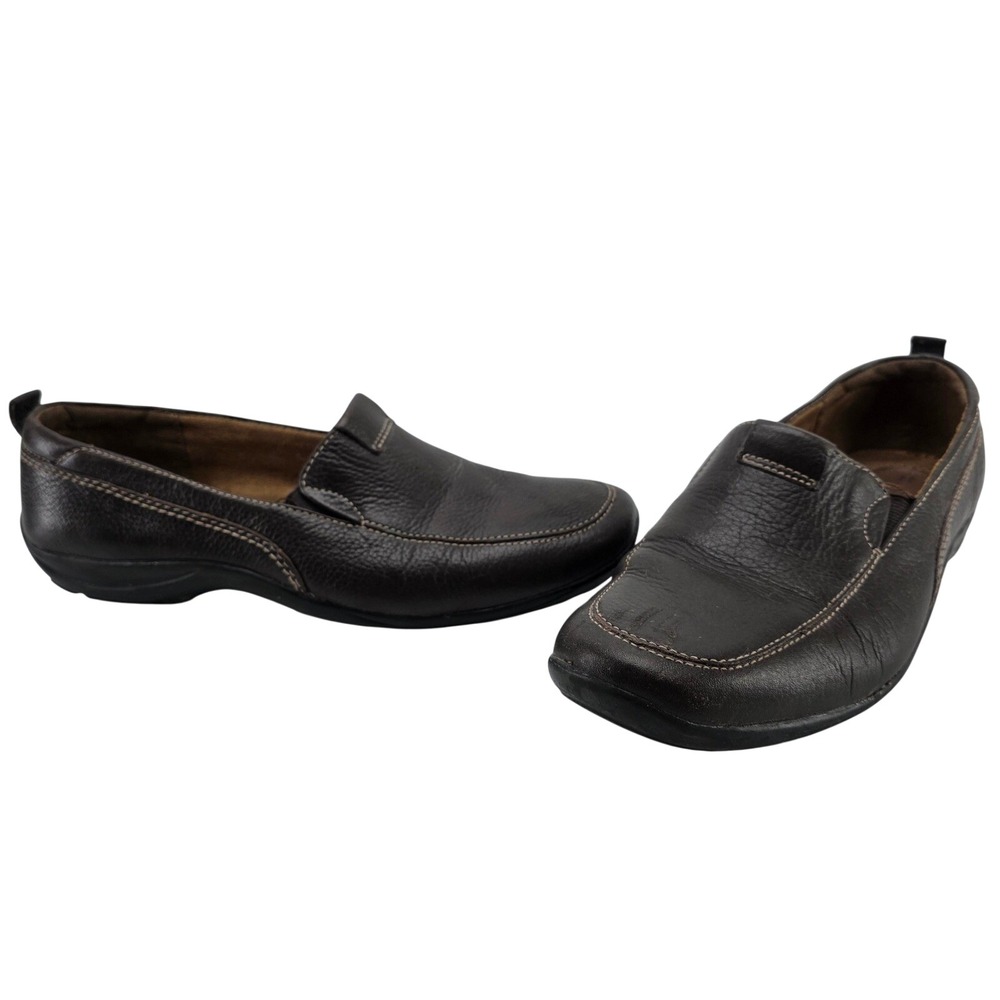 Naturalizer Fragrance 3 Loafers Brown Leather Slip On Square Comfort Shoes 7 M